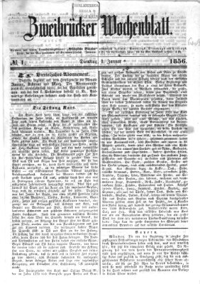 Zweibrücker Wochenblatt Dienstag 1. Januar 1856