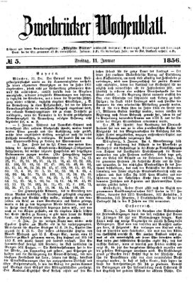 Zweibrücker Wochenblatt Freitag 11. Januar 1856