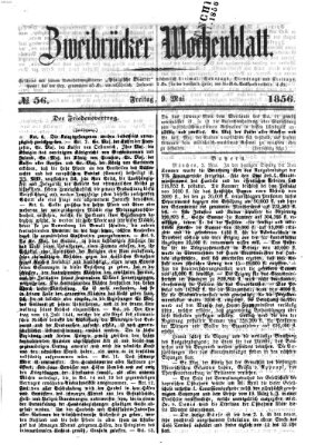 Zweibrücker Wochenblatt Freitag 9. Mai 1856