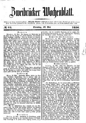 Zweibrücker Wochenblatt Dienstag 27. Mai 1856