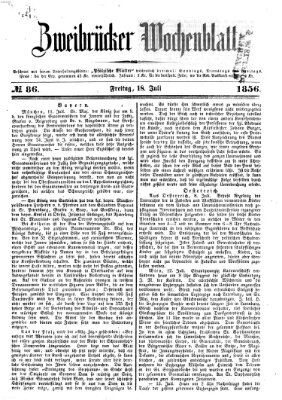 Zweibrücker Wochenblatt Freitag 18. Juli 1856