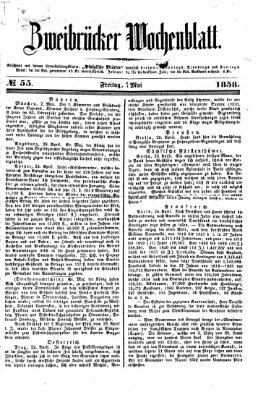 Zweibrücker Wochenblatt Freitag 7. Mai 1858