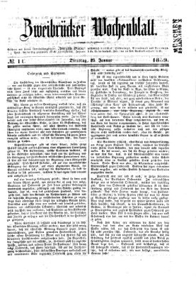 Zweibrücker Wochenblatt Dienstag 25. Januar 1859