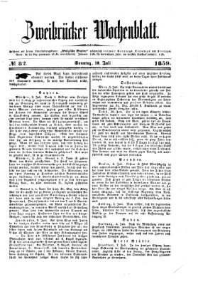 Zweibrücker Wochenblatt Sonntag 10. Juli 1859