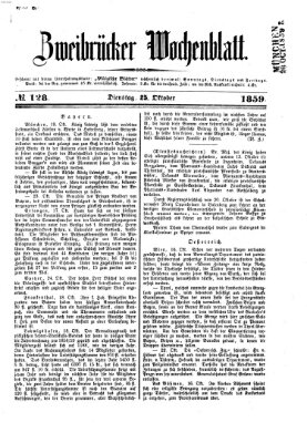 Zweibrücker Wochenblatt Dienstag 25. Oktober 1859