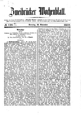 Zweibrücker Wochenblatt Sonntag 13. November 1859