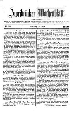 Zweibrücker Wochenblatt Sonntag 13. Mai 1860