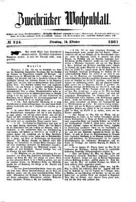 Zweibrücker Wochenblatt Dienstag 15. Oktober 1861