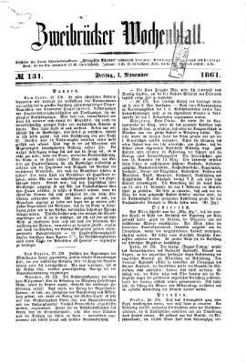 Zweibrücker Wochenblatt Freitag 1. November 1861