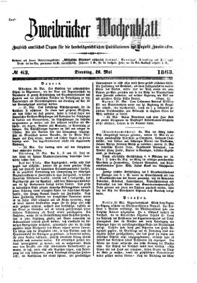 Zweibrücker Wochenblatt Dienstag 26. Mai 1863