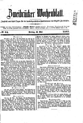 Zweibrücker Wochenblatt Freitag 29. Mai 1863