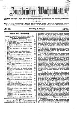 Zweibrücker Wochenblatt Sonntag 9. August 1863