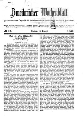 Zweibrücker Wochenblatt Freitag 14. August 1863