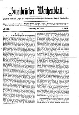Zweibrücker Wochenblatt Dienstag 19. Juli 1864