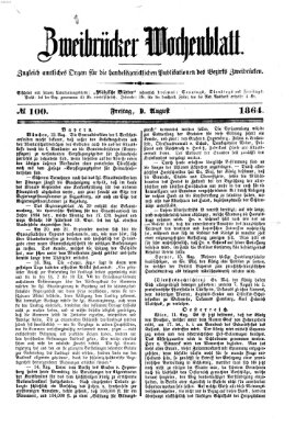 Zweibrücker Wochenblatt Freitag 19. August 1864