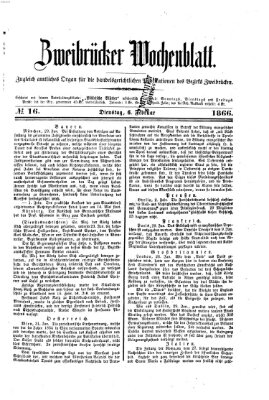 Zweibrücker Wochenblatt Dienstag 6. Februar 1866
