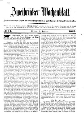 Zweibrücker Wochenblatt Freitag 1. Februar 1867