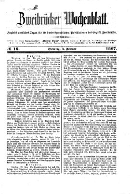 Zweibrücker Wochenblatt Dienstag 5. Februar 1867