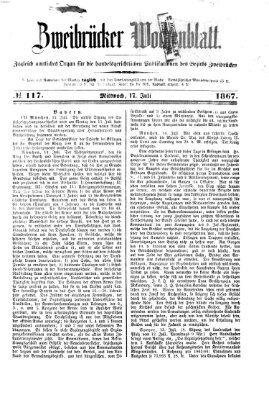 Zweibrücker Wochenblatt Mittwoch 17. Juli 1867