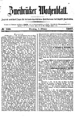 Zweibrücker Wochenblatt Dienstag 8. Oktober 1867