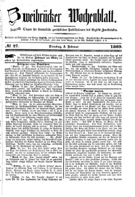 Zweibrücker Wochenblatt Dienstag 2. Februar 1869