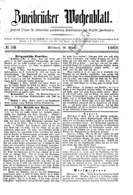 Zweibrücker Wochenblatt Mittwoch 10. März 1869