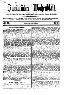 Zweibrücker Wochenblatt Samstag 20. März 1869