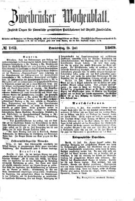 Zweibrücker Wochenblatt Donnerstag 15. Juli 1869
