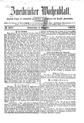 Zweibrücker Wochenblatt Donnerstag 4. November 1869