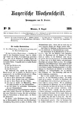 Bayerische Wochenschrift (Süddeutsche Zeitung) Samstag 6. August 1859