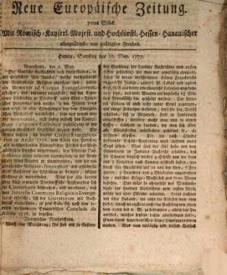Neue europäische Zeitung Samstag 10. Mai 1777