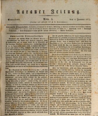 Aarauer Zeitung Samstag 11. Januar 1817