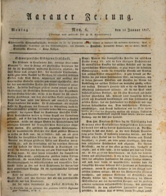Aarauer Zeitung Montag 13. Januar 1817