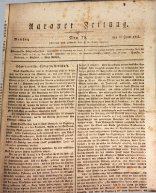 Aarauer Zeitung Montag 30. Juni 1817