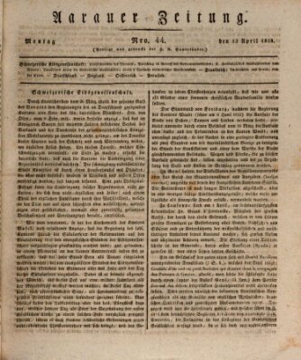 Aarauer Zeitung Montag 13. April 1818