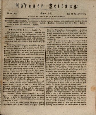 Aarauer Zeitung Montag 17. August 1818