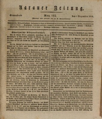 Aarauer Zeitung Samstag 5. Dezember 1818