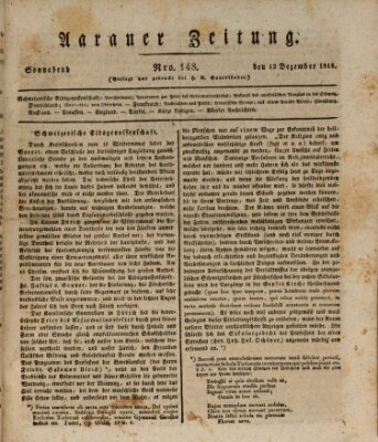 Aarauer Zeitung Samstag 12. Dezember 1818