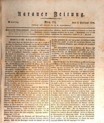 Aarauer Zeitung Montag 22. Februar 1819