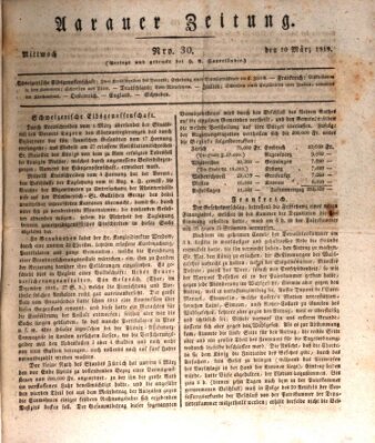 Aarauer Zeitung Mittwoch 10. März 1819