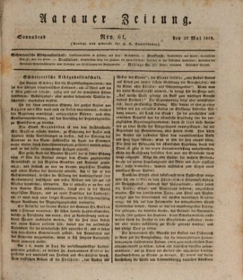 Aarauer Zeitung Samstag 22. Mai 1819