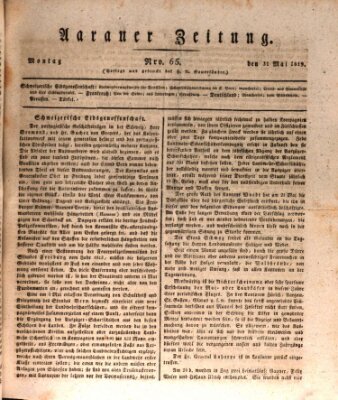 Aarauer Zeitung Montag 31. Mai 1819