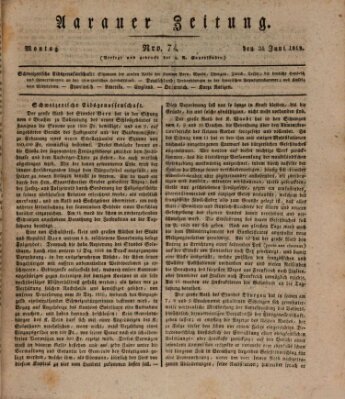 Aarauer Zeitung Montag 21. Juni 1819