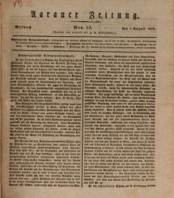 Aarauer Zeitung Mittwoch 4. August 1819