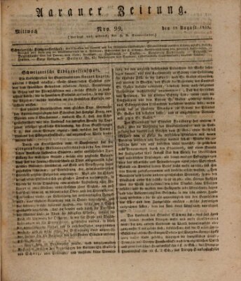 Aarauer Zeitung Donnerstag 19. August 1819