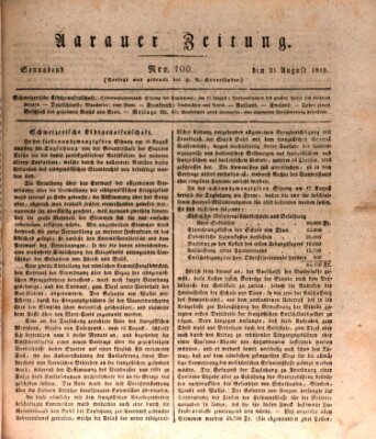 Aarauer Zeitung Samstag 21. August 1819