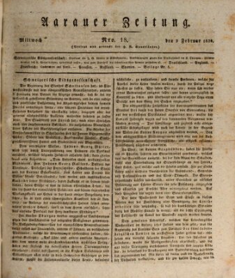 Aarauer Zeitung Mittwoch 9. Februar 1820