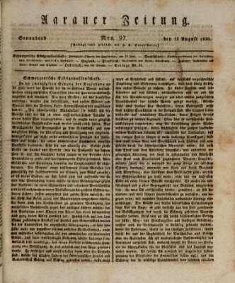 Aarauer Zeitung Samstag 12. August 1820