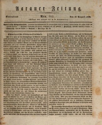 Aarauer Zeitung Samstag 26. August 1820