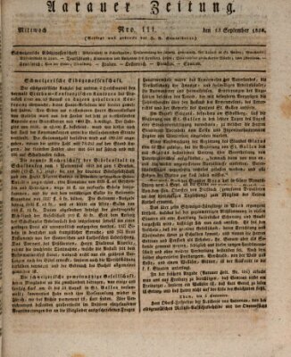 Aarauer Zeitung Mittwoch 13. September 1820